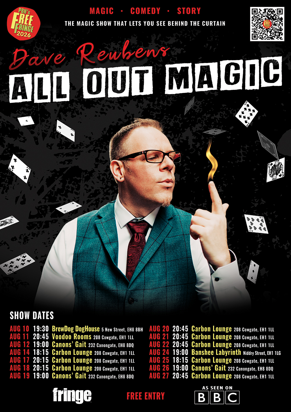 Dave Reubens - All Out Magic @ Edfringe 2026